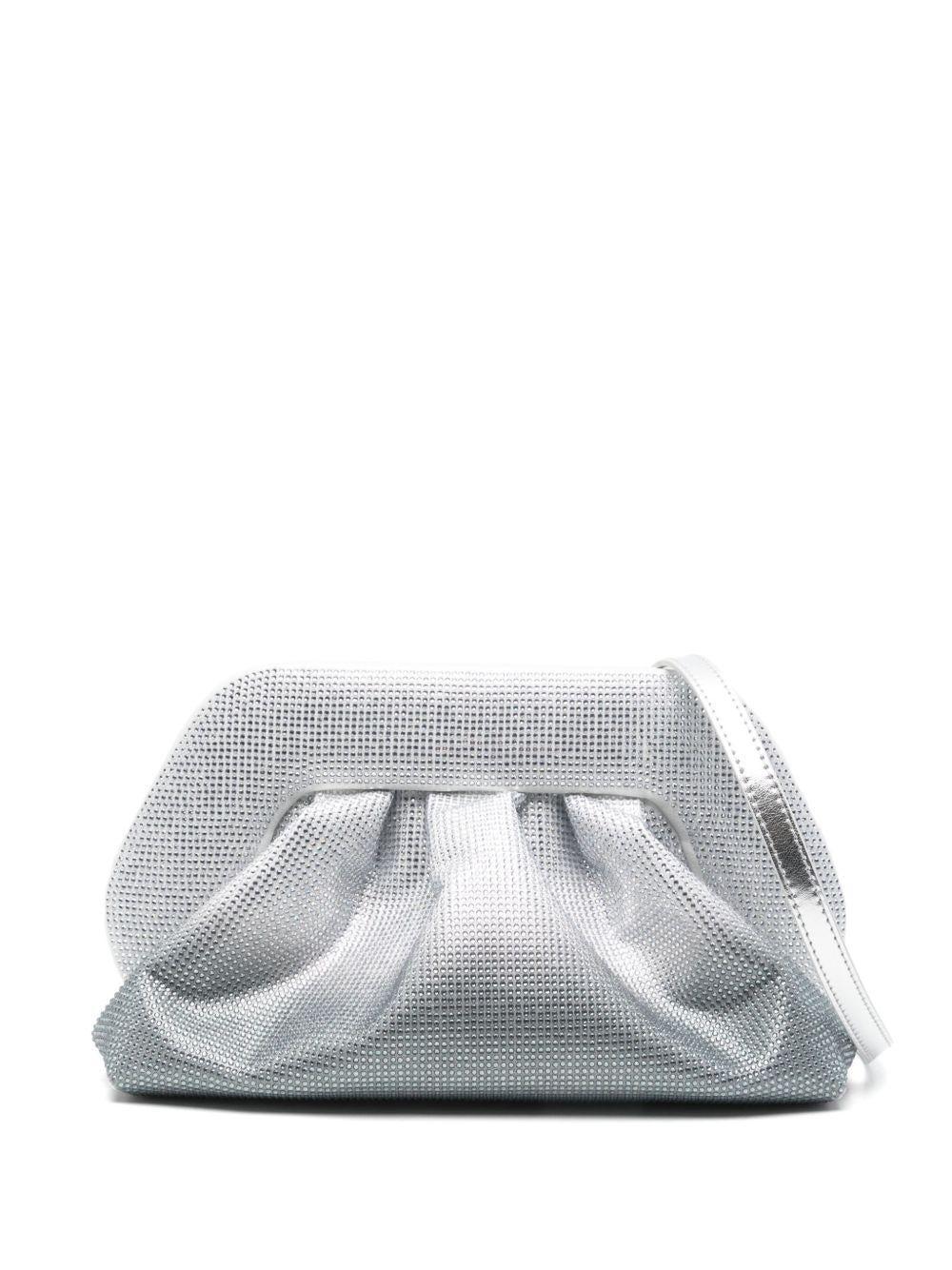 Tia clutch bag TMSR25TSX181 SILVER BLACK THEMOIRE 