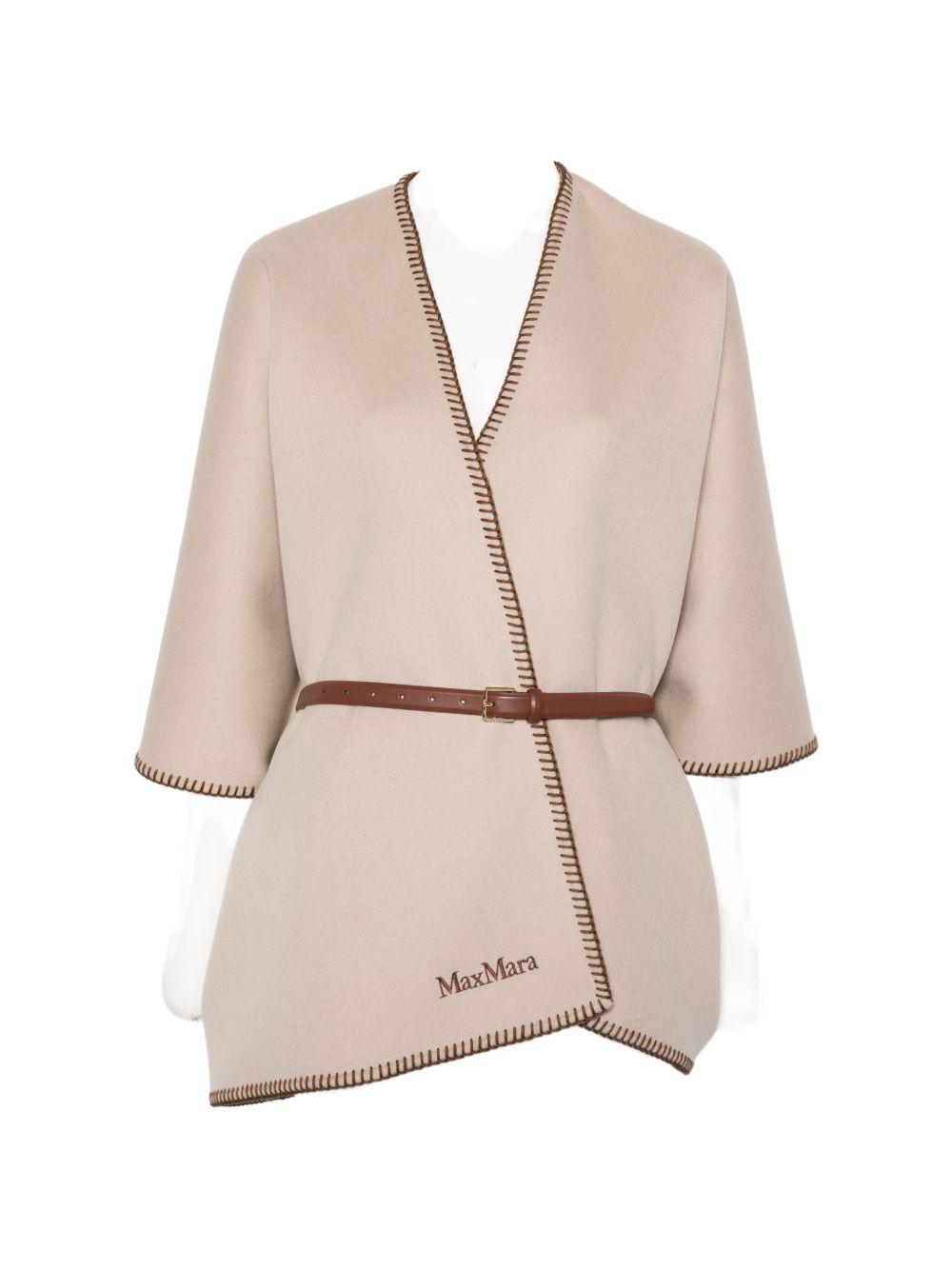 Mantella Doppio Drap Pura Lana MXACOLOMBA 001 PALE GOLDEN MAX MARA 