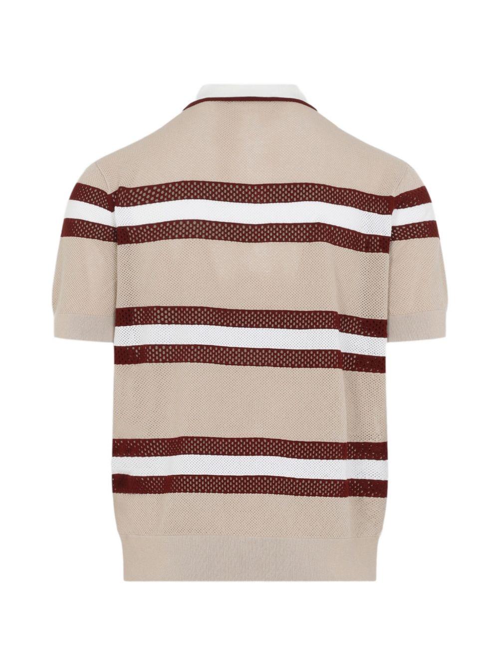 Striped Polo Shirt MERCYSTRIPE3701 103 BEIGE DRIES VAN NOTEN 