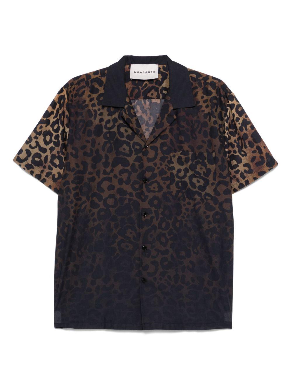 Camicia leoprint B6D0032 ANIMALIER AMARANTO 