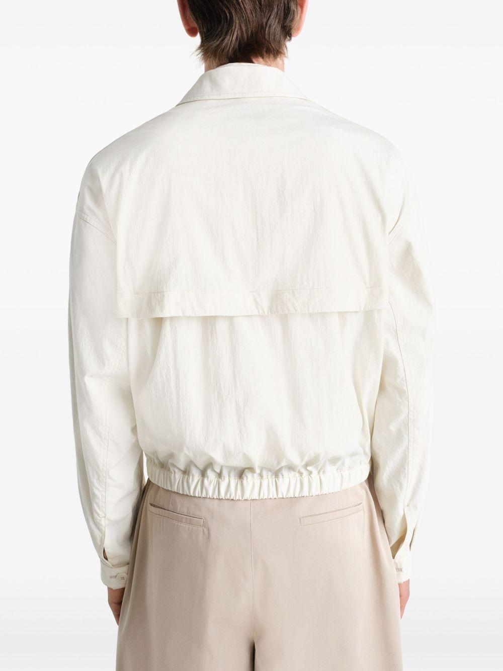 Zipped Blouson in Technical Lyocell OW1124LF1370 WH014 CREAMY WHITE LEMAIRE 