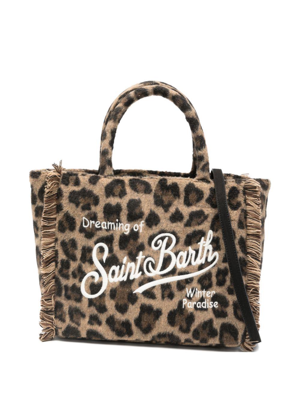 Colette - Borsa a Mano in Misto Lana Leopardata COLETTEFELT LEOPARD MIDI MC2 SAINT BARTH 
