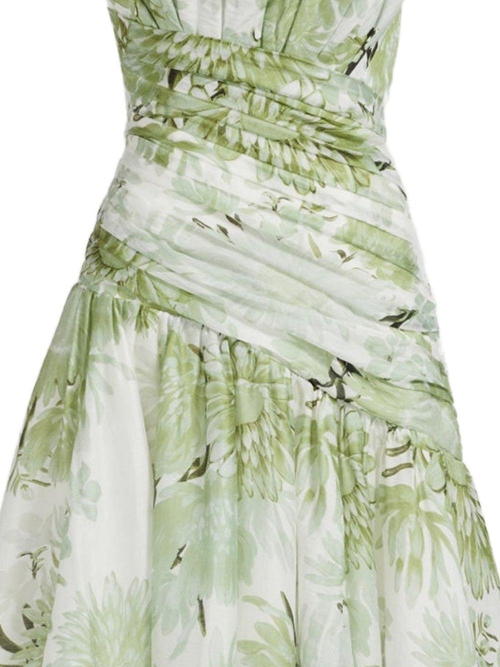 Abito lungo a fiori Reflector 26SU5652 OLIVE NATIVE FLORAL AJE 