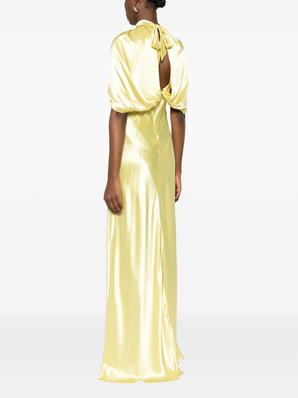 Abito da sera in raso A04301627 0024 ALBERTA FERRETTI 