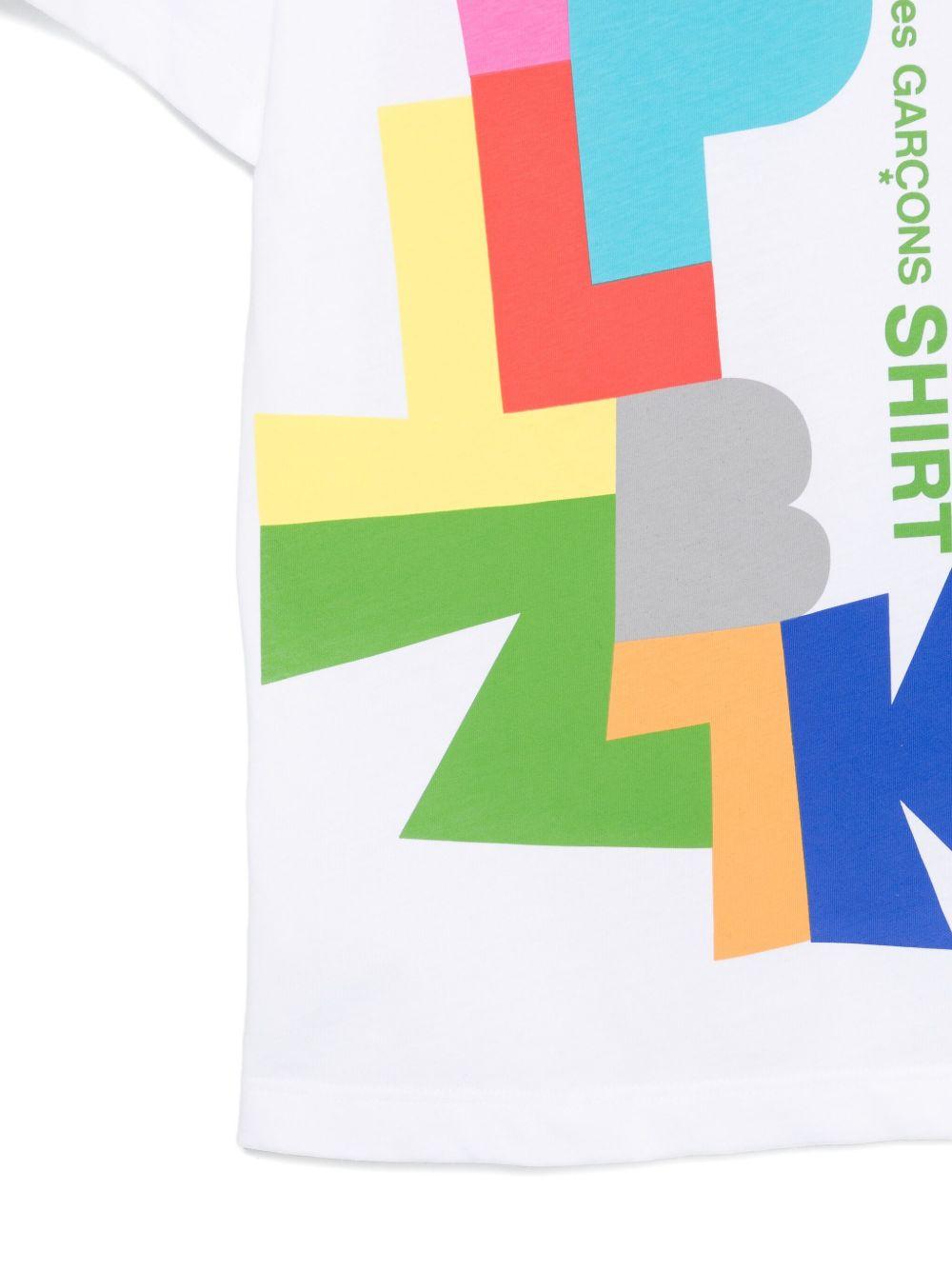 Men's Graphic Printed T-Shirt FPT002W25 2 WHITE PRINT COMME DES GARCONS SHIRT 