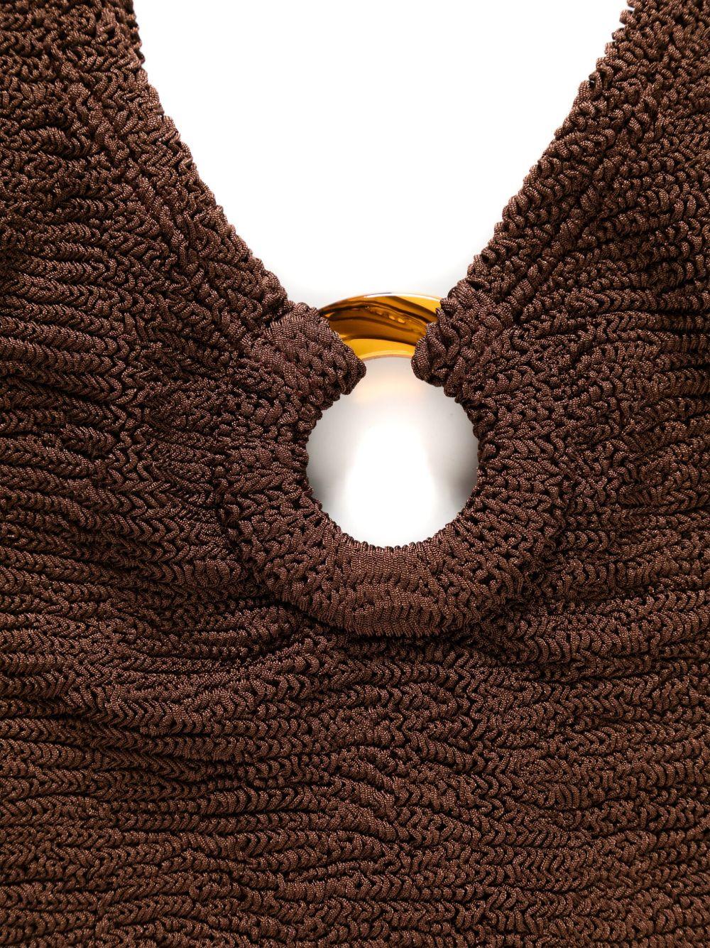 Celine swimsuit SCELINESH METALLIC CHOCOLATE HUNZA G 