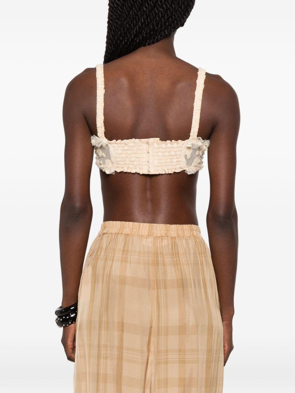 Ruffled Cotton Bra Top CARLYBIS3292 5 ECRU DRIES VAN NOTEN 