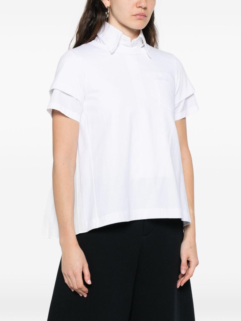 pleated-back pocket T-shirt SCW352 014 WHITE SACAI 