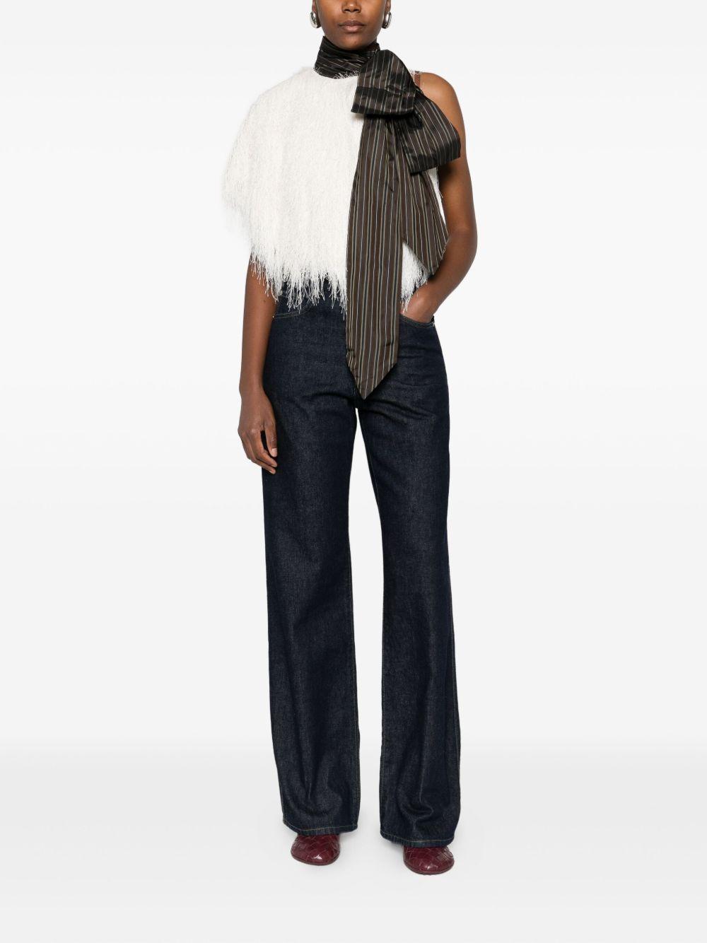 Fringed top CRESTABIS2031 1 WHITE DRIES VAN NOTEN 