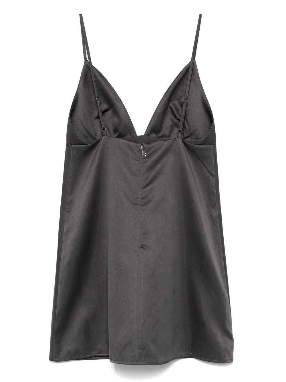 Abito corto svasato 1136961206 1206 GRAY PINSTRIPE COMBO ROTATE 