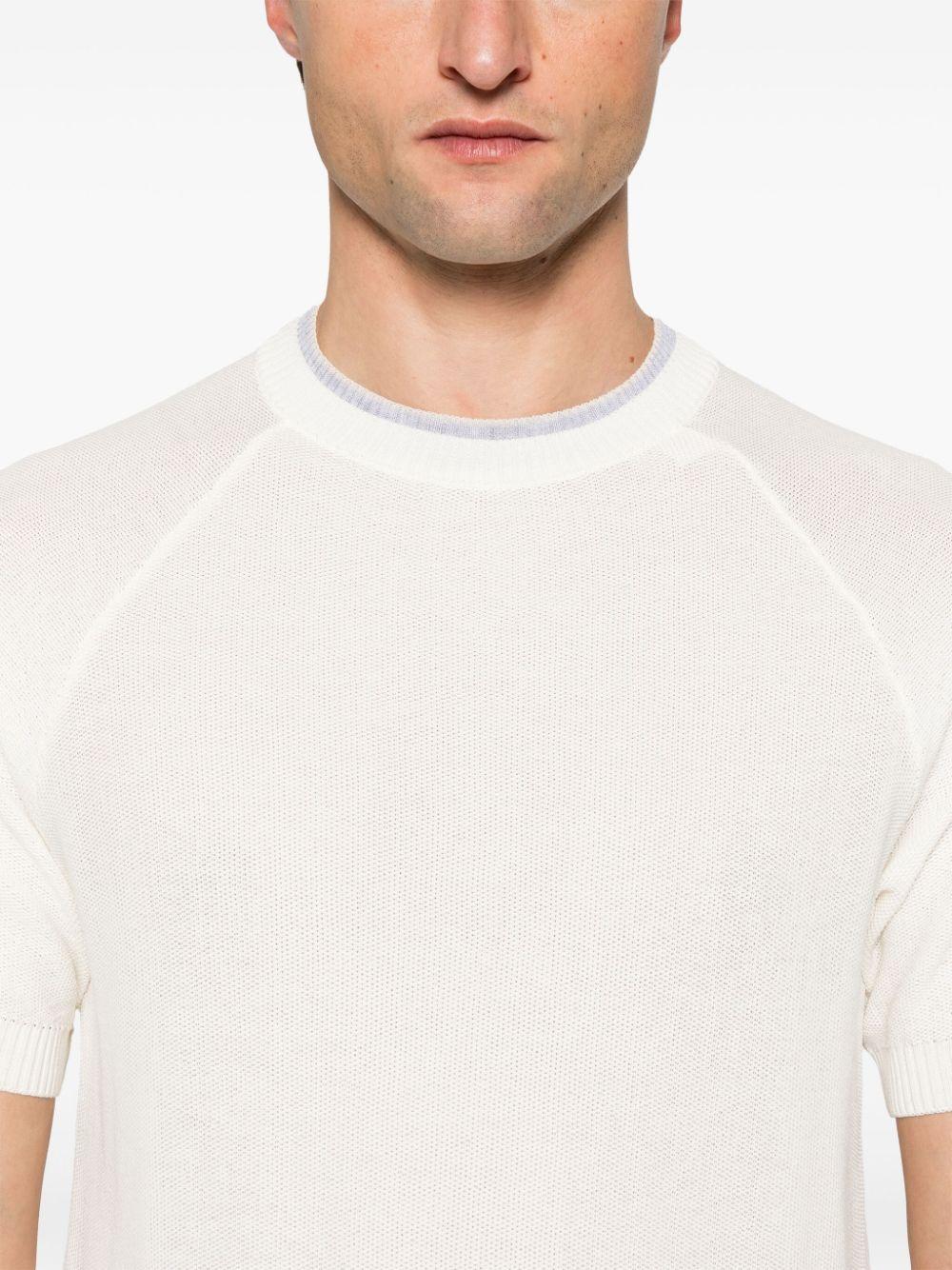 T-shirt con design a strati K76MAGK59MAG0K025 011302 WHITE LIGHT GRAY SAND ELEVENTY 