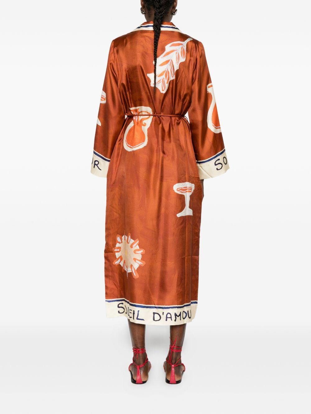 Chemisier Soleil D'amour in seta 6080D RUST ALEMAIS 