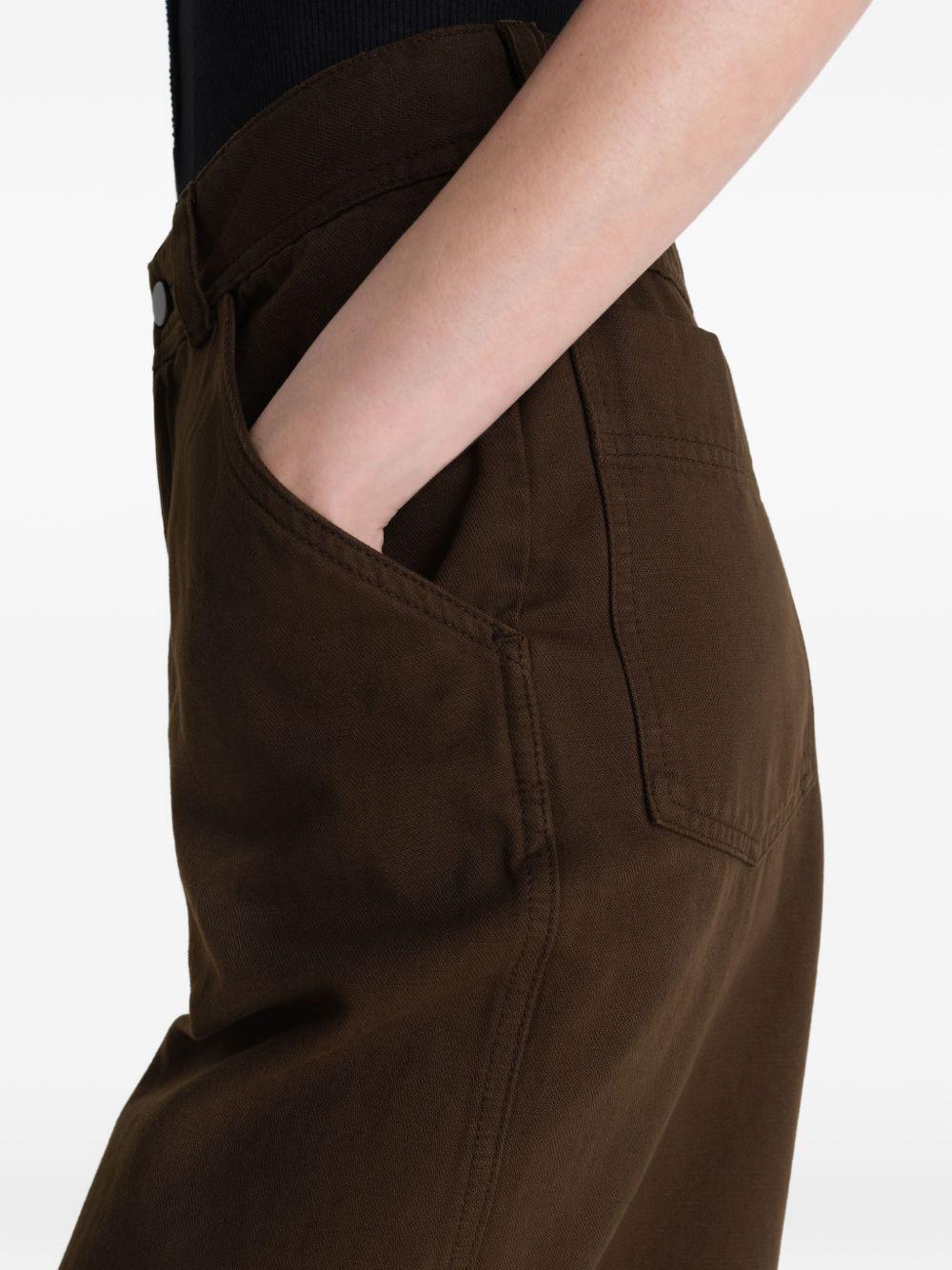 Large Pants in Dyed Broken Twill PA1224LD1067 BR423 CACAO LEMAIRE 