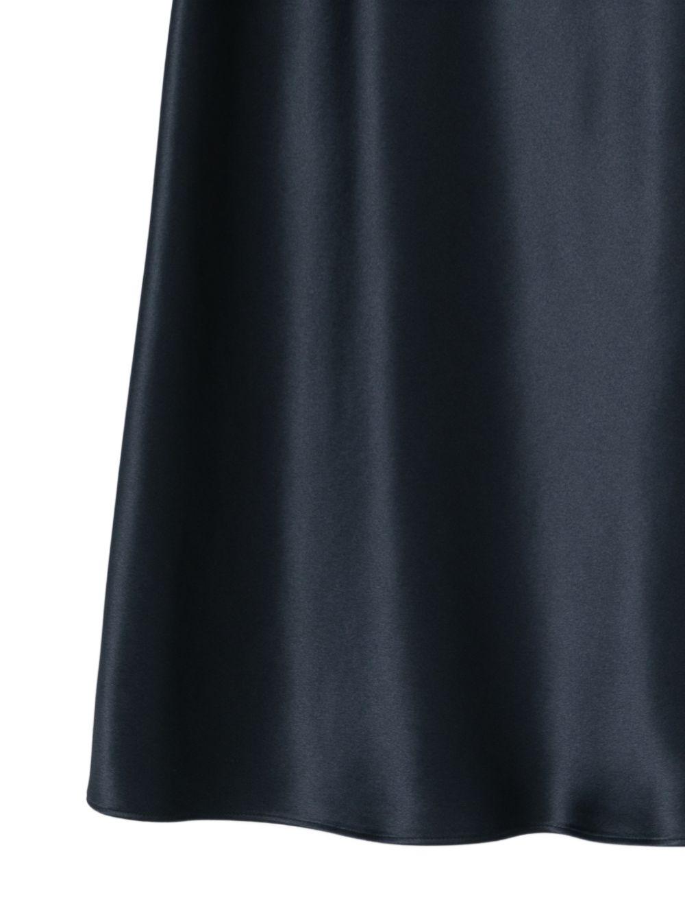 Isaak Long Silk Satin Skirt JF009635 0365 INDIGO JOSEPH 