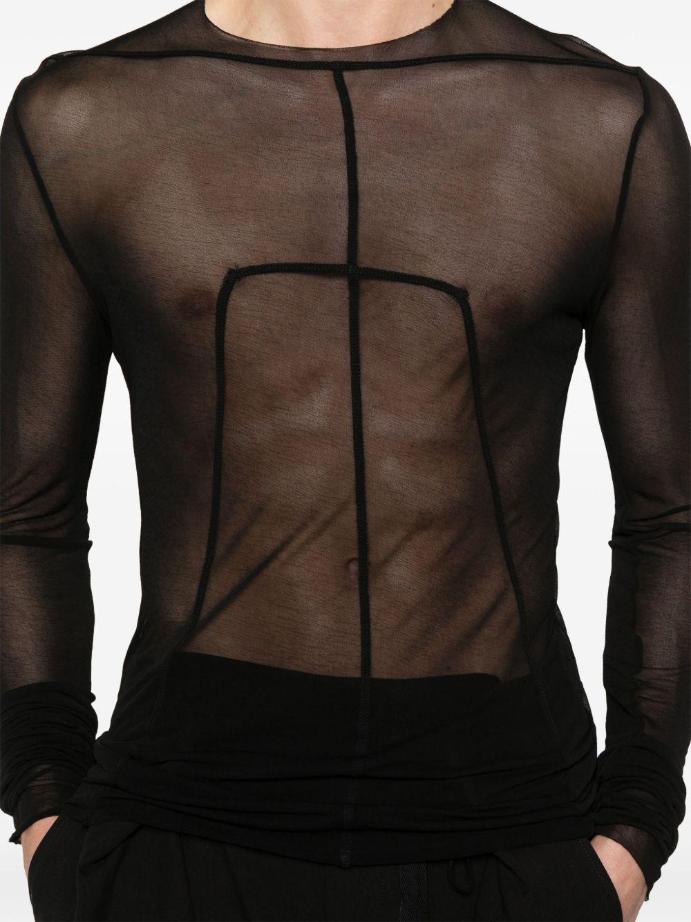 Edfu T-shirt RU01E5271JCR 09 BLACK RICK OWENS 