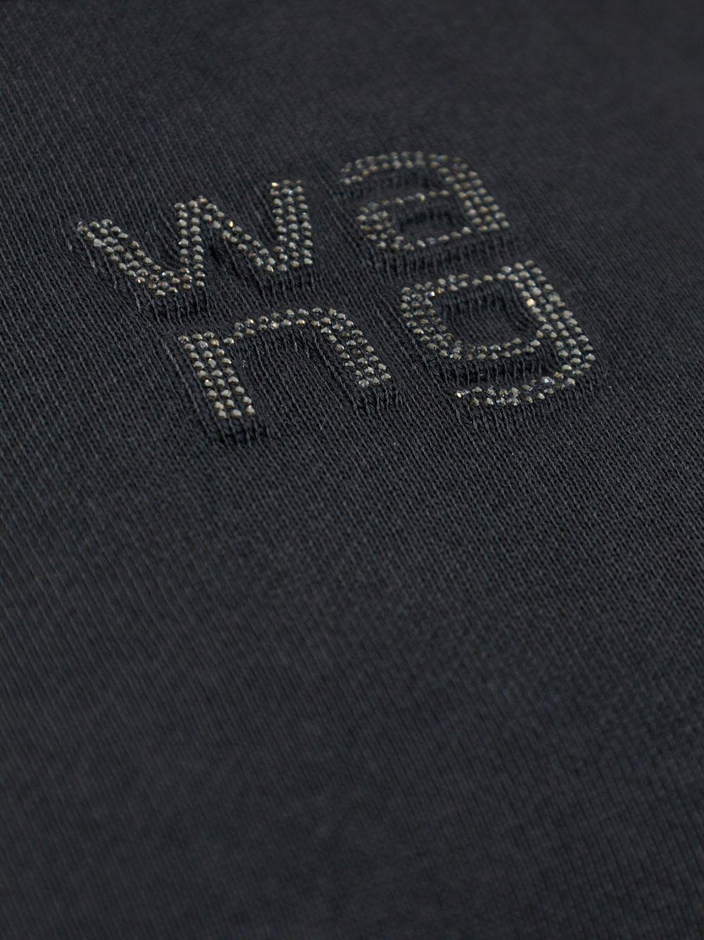 Felpa Girocollo Hotfix Logo 4CC1261219 011 WASHED BLACK ALEXANDER WANG 