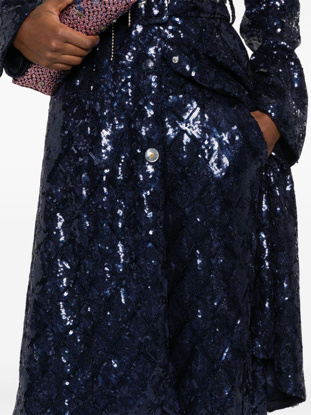 Pantalone cargo con paillettes 1133342318 2318 SKY CAPTAIN ROTATE 