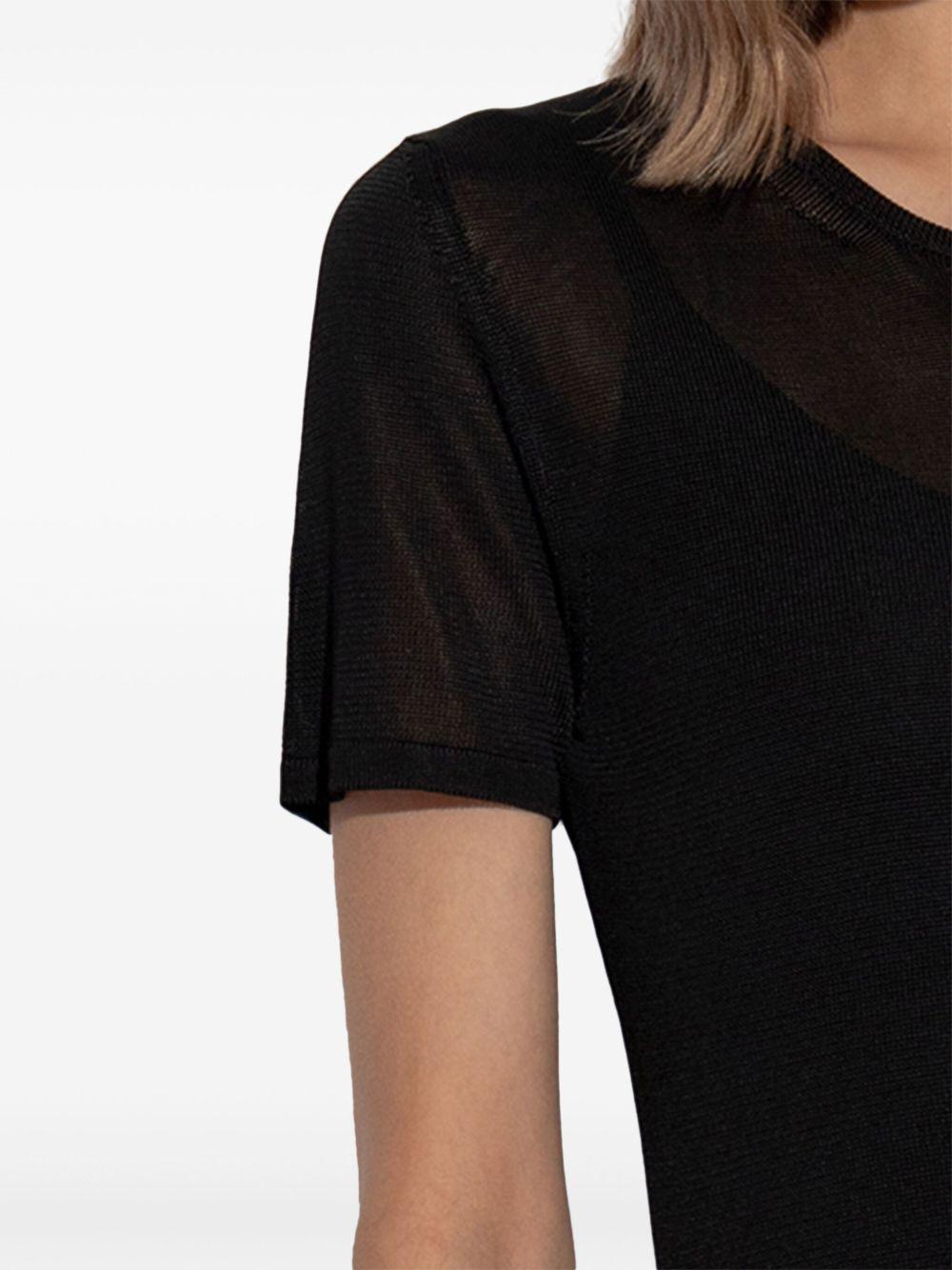 Column dress with slits<BR/> DR1104LK1037 BK999 BLACK LEMAIRE 