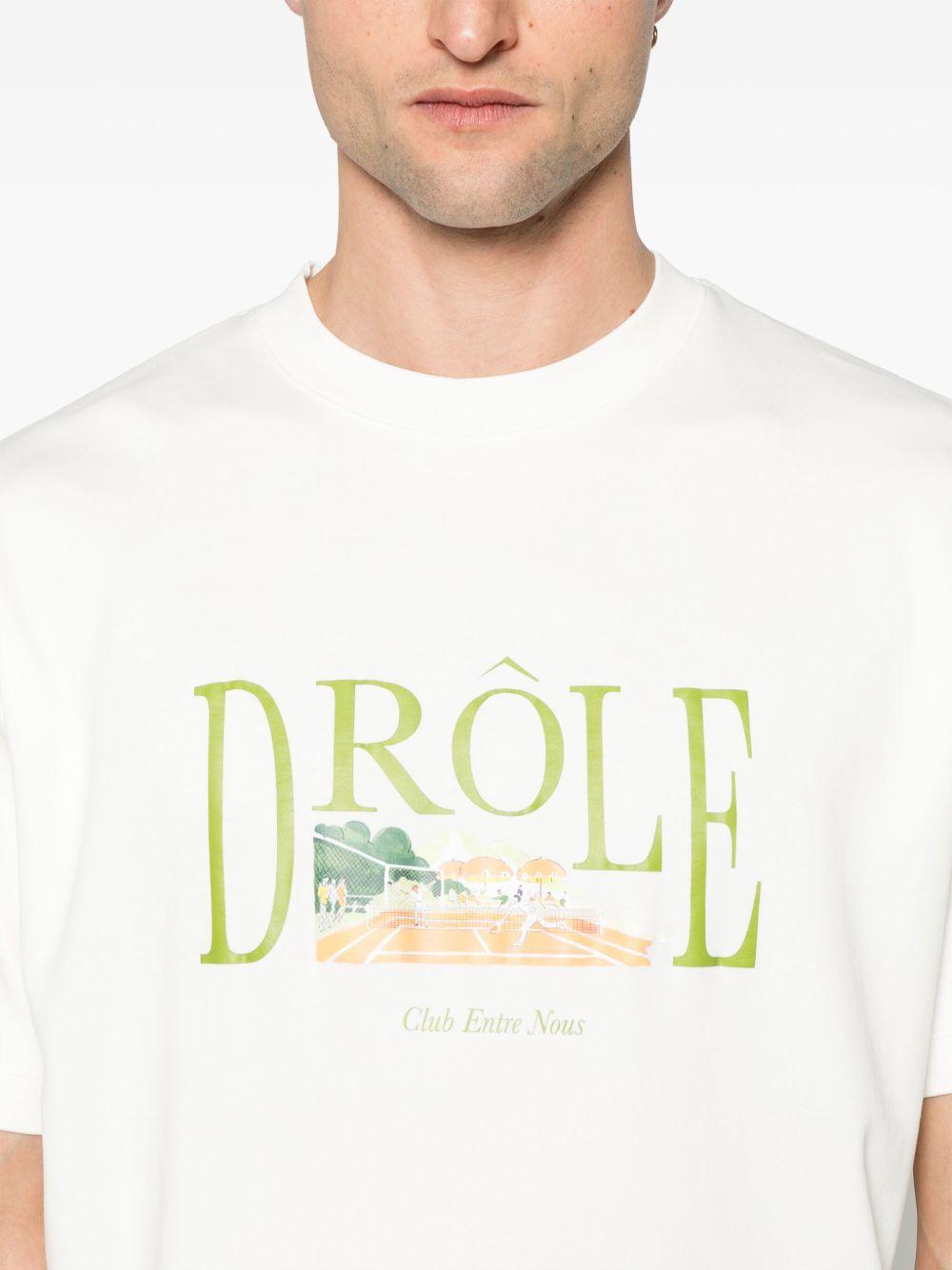 Le T-Shirt Tennis Court GTS246CO002 OFF WHITE DROLE DE MONSIEUR 