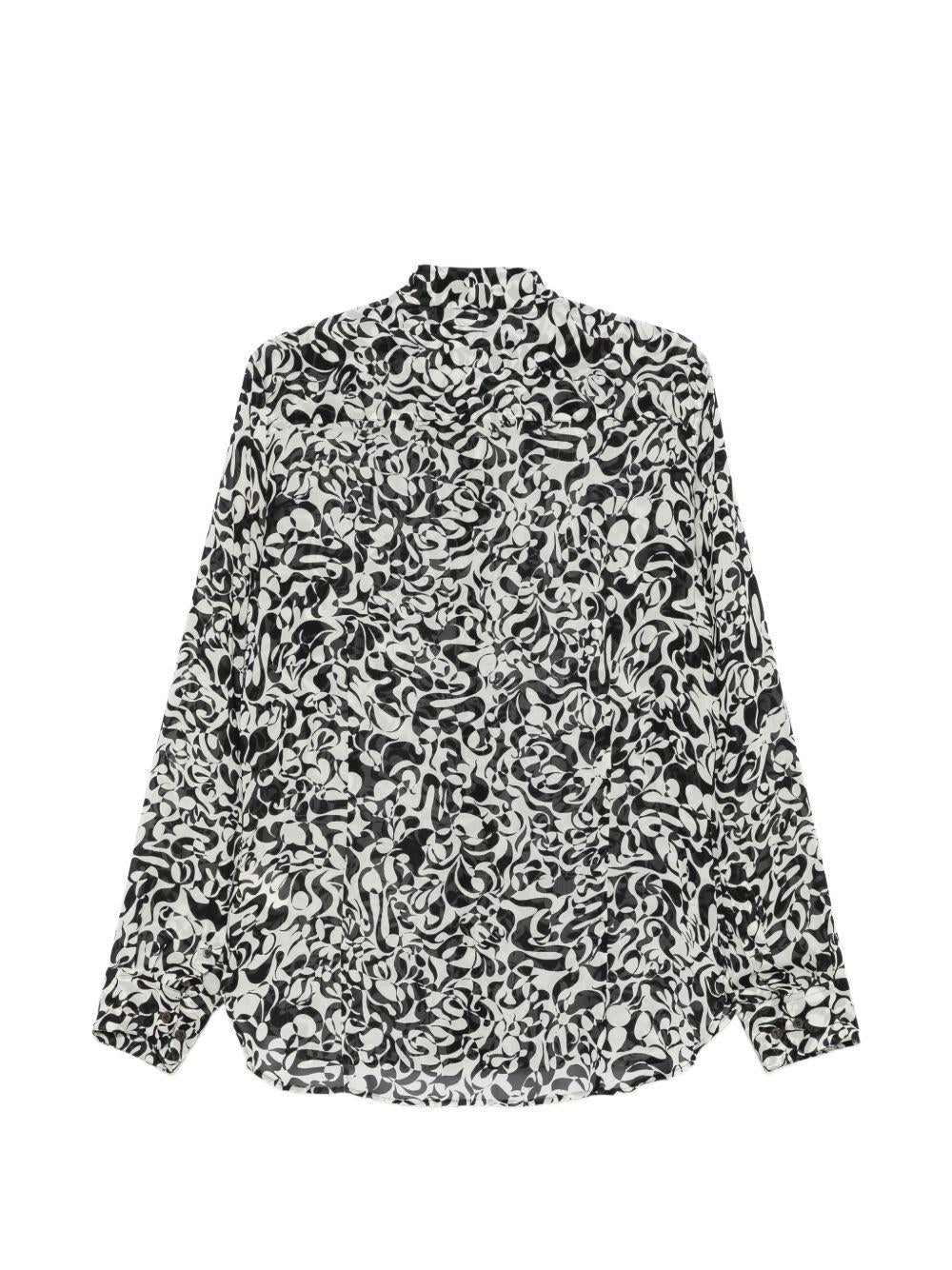 Floral Shirt CARVIES3006 900 BLACK DRIES VAN NOTEN 