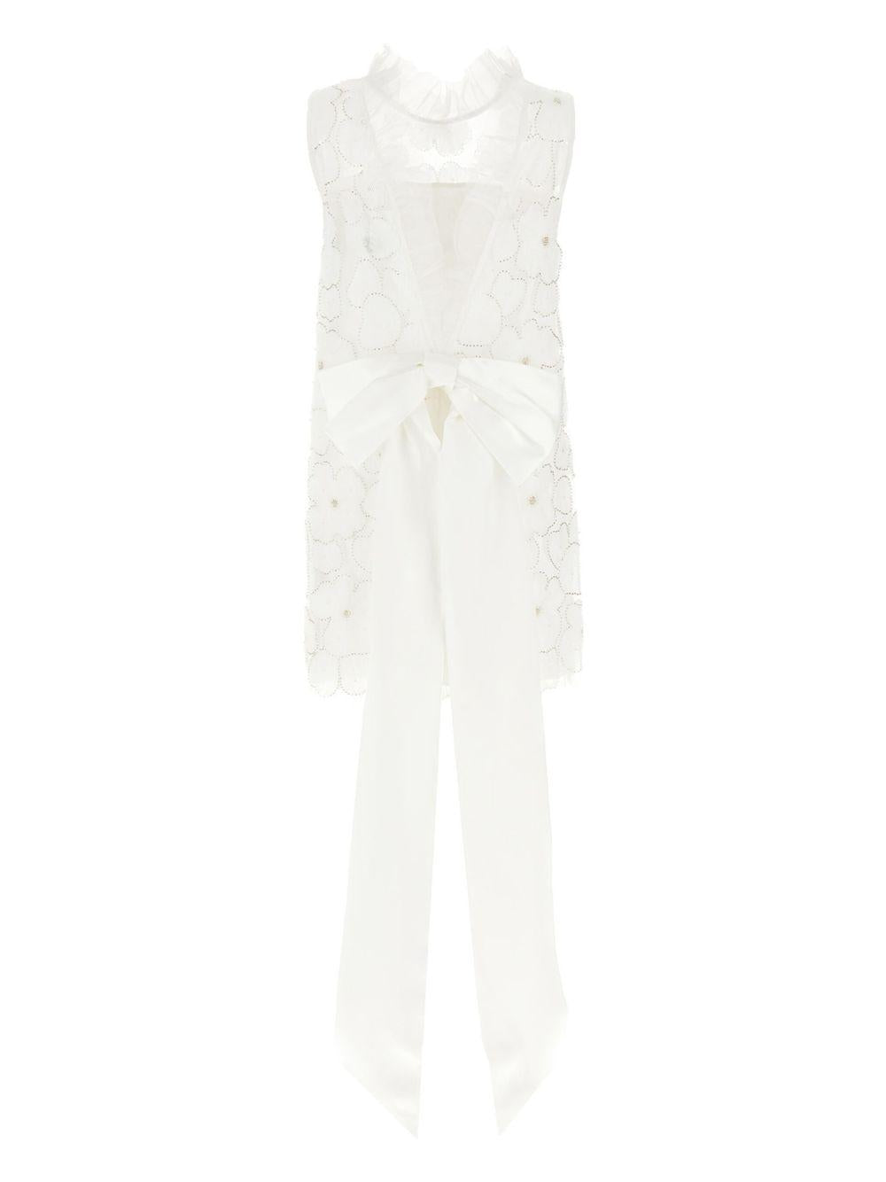 Satin mini dress SS25266SW WHITE SELF-PORTRAIT 