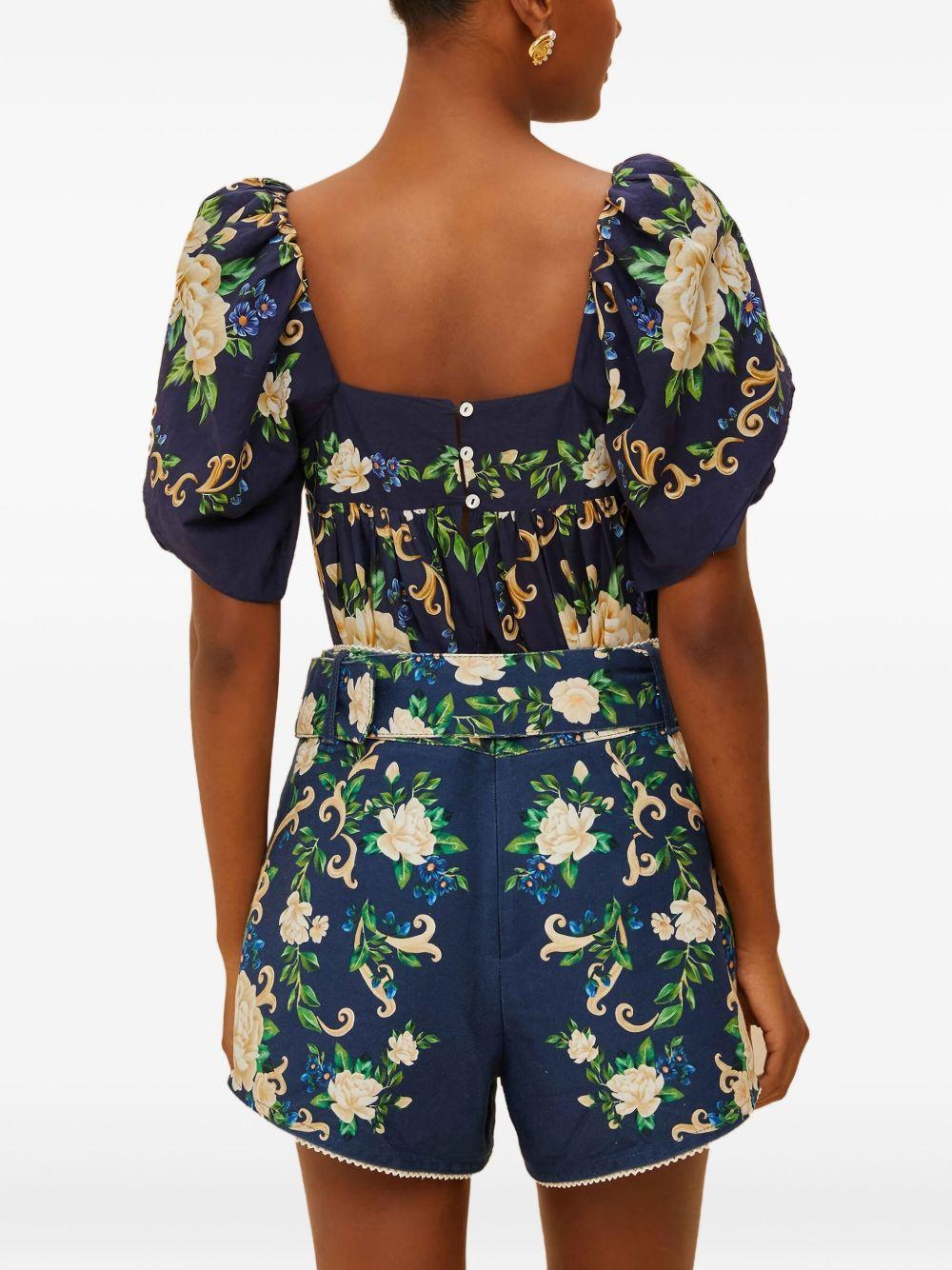 Shorts Navy Blue Flower Tapestry 336620 25034 FLOWER TAPESTRY FARM RIO 