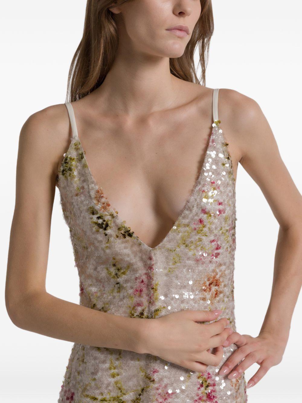 Abito da sera con paillettes floreali A04511646 1888 ALBERTA FERRETTI 