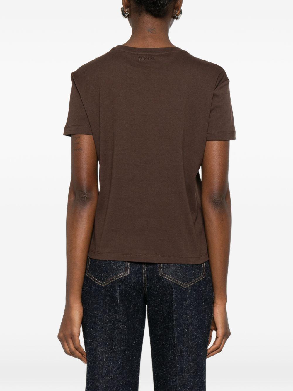 T-Shirt In Cotone SMMBELLA 004 BROWN S MAX MARA 