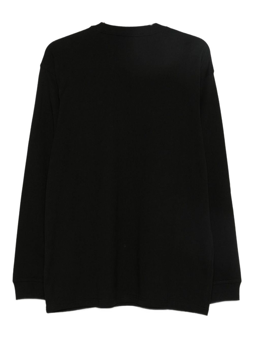 L/S Pocket Heart T-Shirt<BR/> I035300 1V2XX BLACK RED CARHARTT WIP 