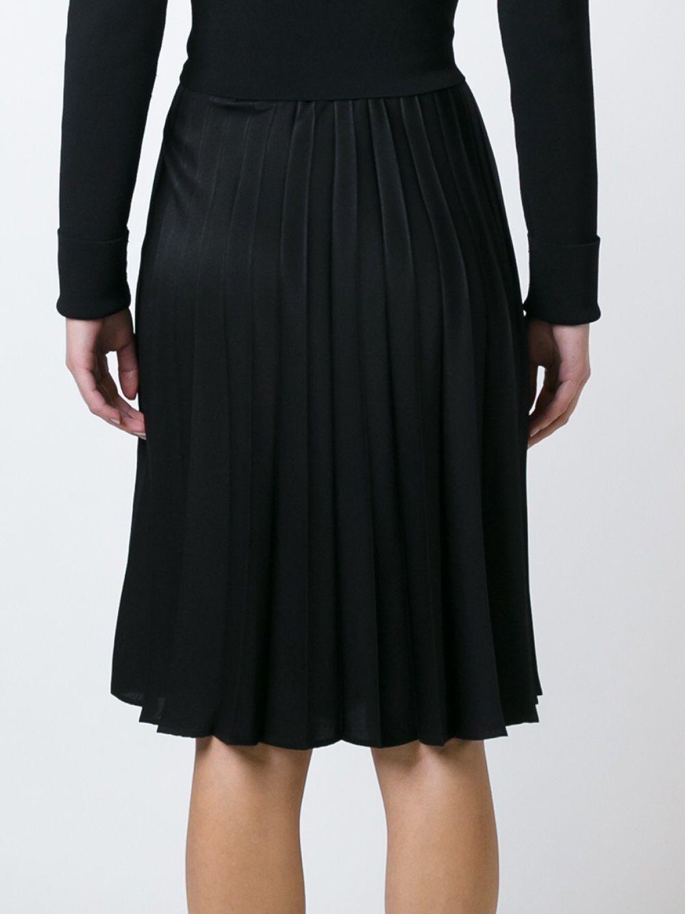 Sheer Pleated Skirt 3PS002051 BLACK NOIR KEI NINOMIYA 