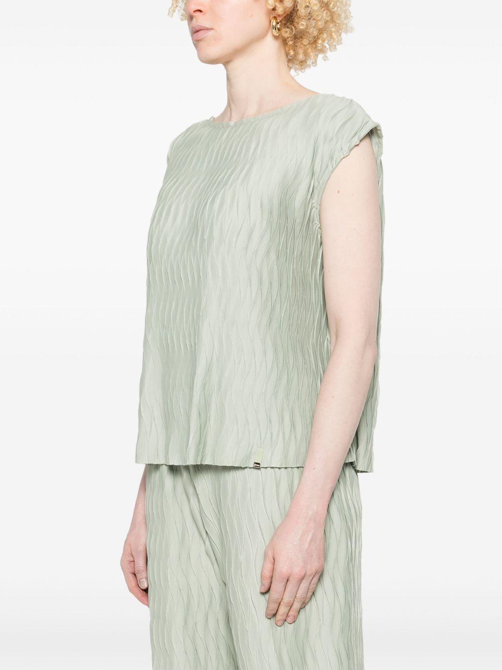 Top con effetto stropicciato JG000272D52102 7109 VERDE CHIARO HERNO 