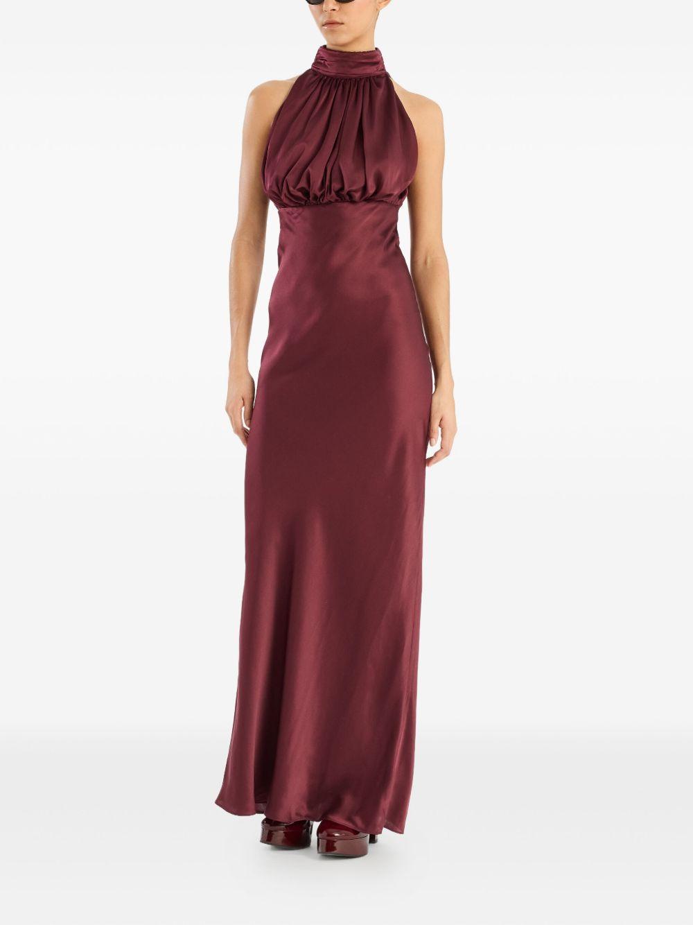Sleeveless Silk Maxi Dress Burgundy 1146542734 2734 ZINFANDEL ROTATE 