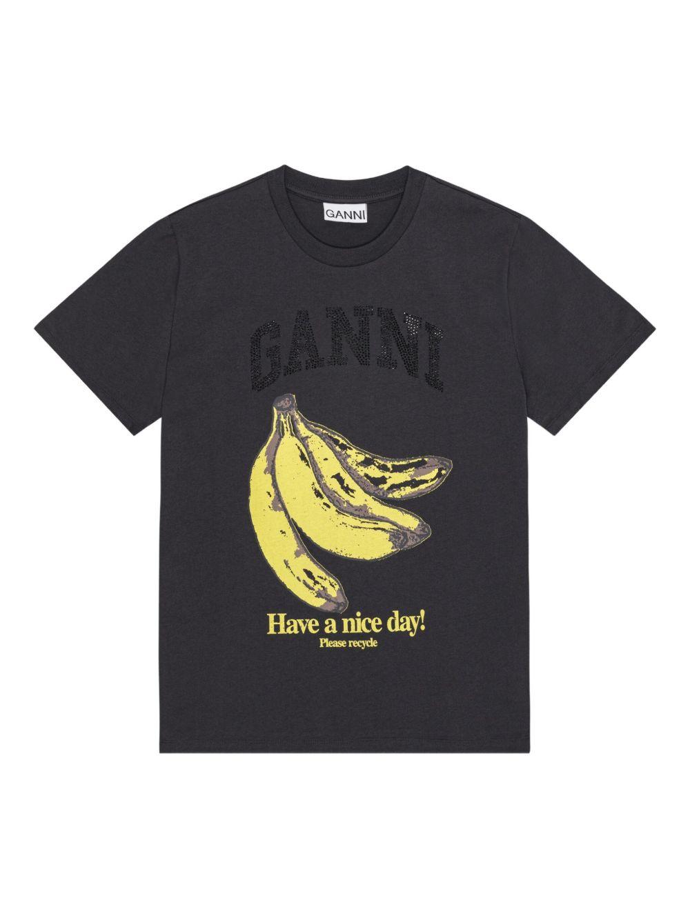 Black Banana Graphic T-shirt T4238 252 PHANTOM GANNI 