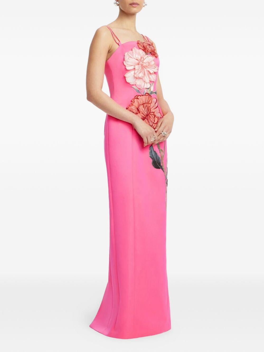 Abito lungo Arianna a fiori LLSS26033 PEONY PRINT LEO LIN 