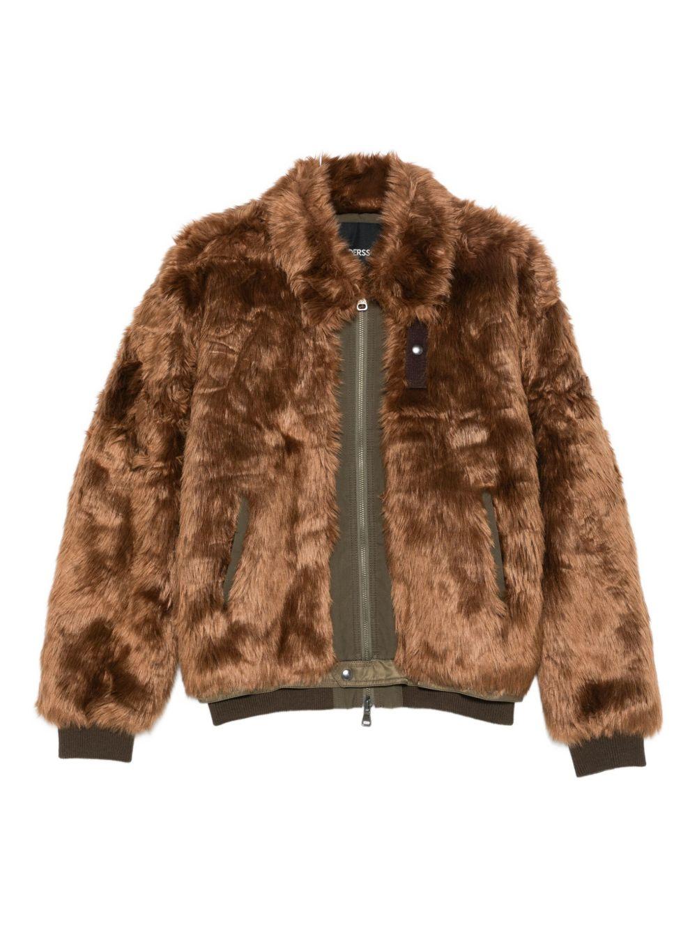 Bomber in pelliccia sintetica<BR/> AWA710U BROWN ANDERSSON BELL 