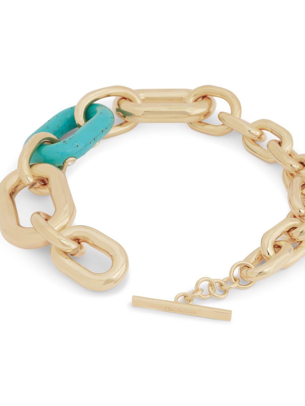  25PBB0015MET727 M442 GOLD TURQUOISE RABANNE 