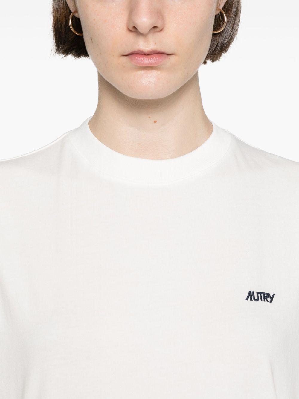 Logo T-shirt con ricamo TSPWA7CW WHITE AUTRY 