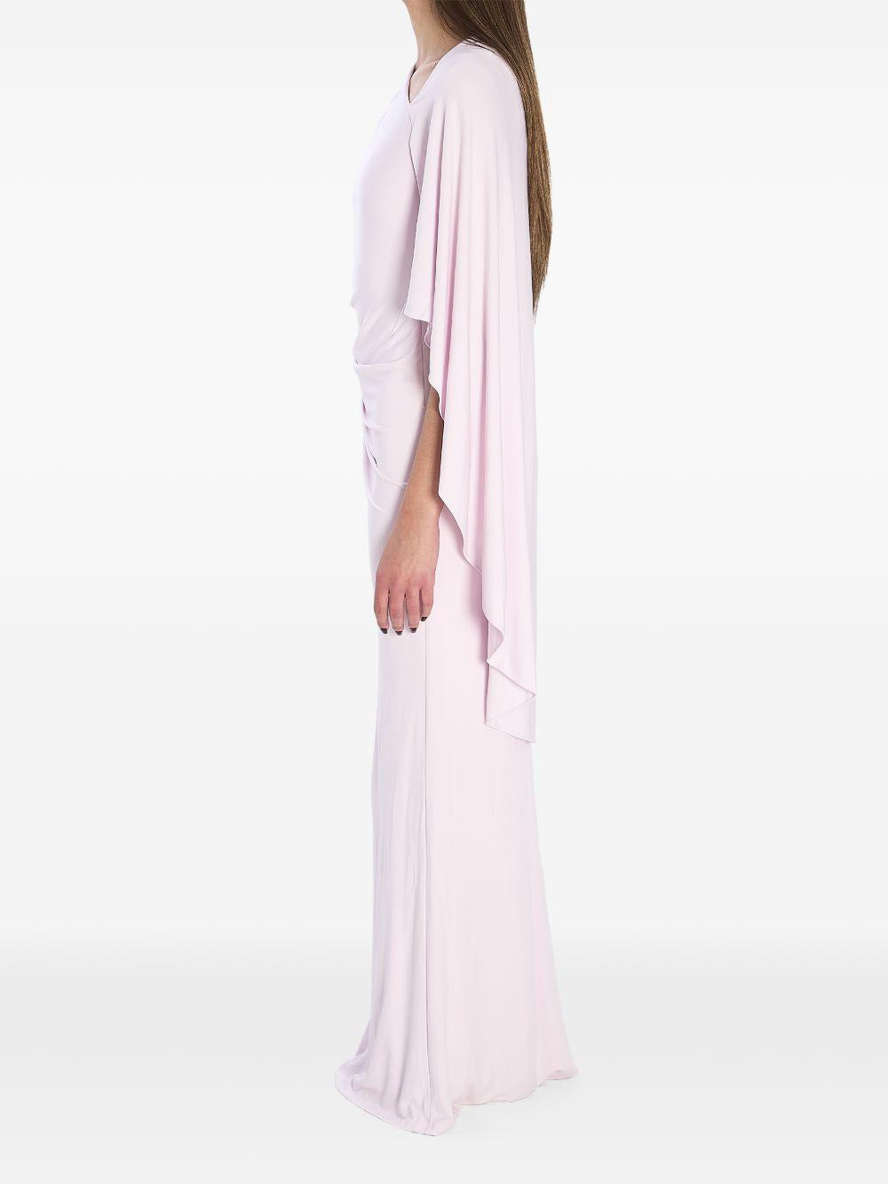 Maxi Abito In Jersey Con Drappeggio RS26505XP PINK SELF-PORTRAIT 