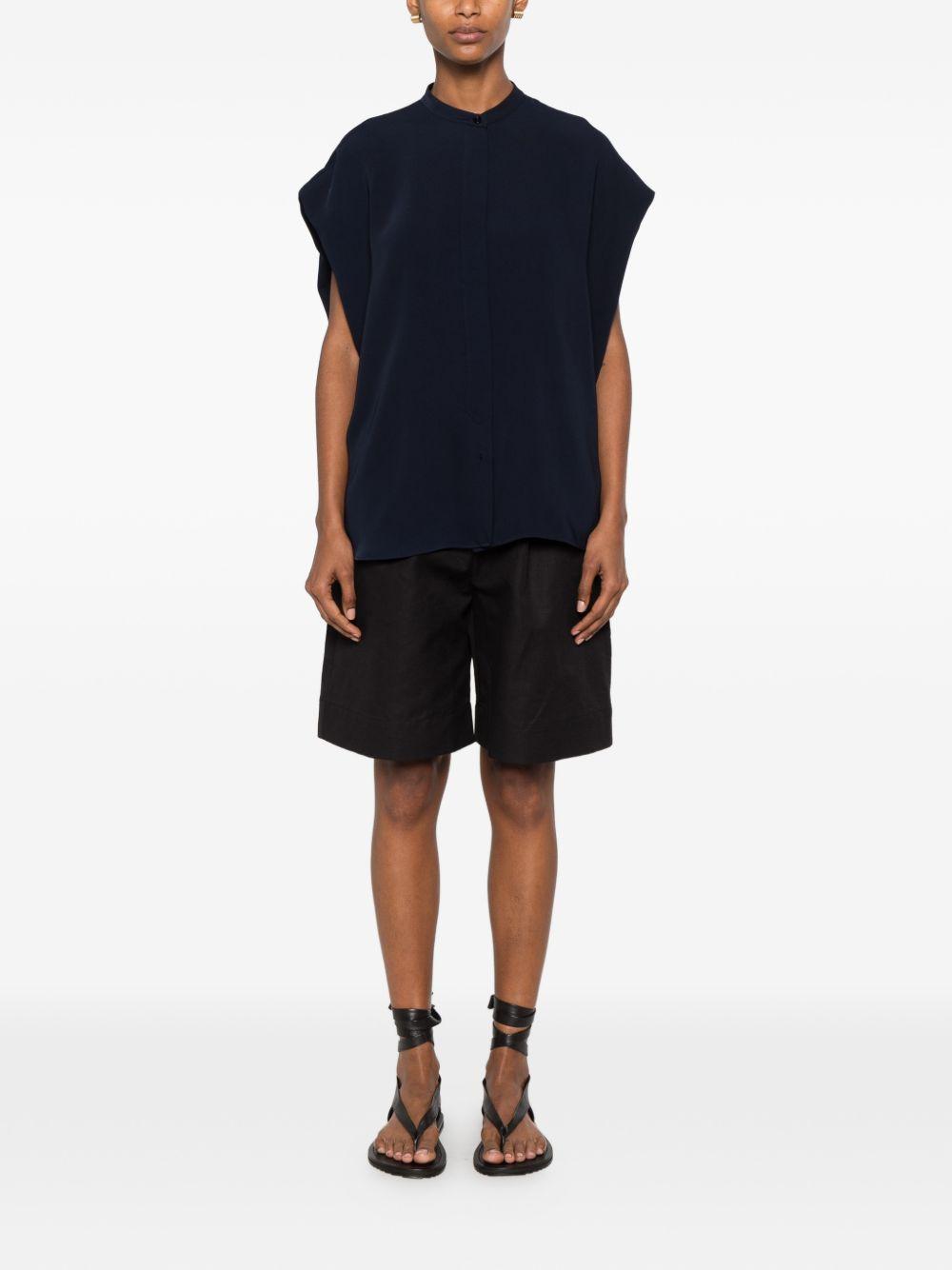 TOP IN LIGHT CRÊPE BL000045D12875S 9200 BLUE NAVY HERNO 