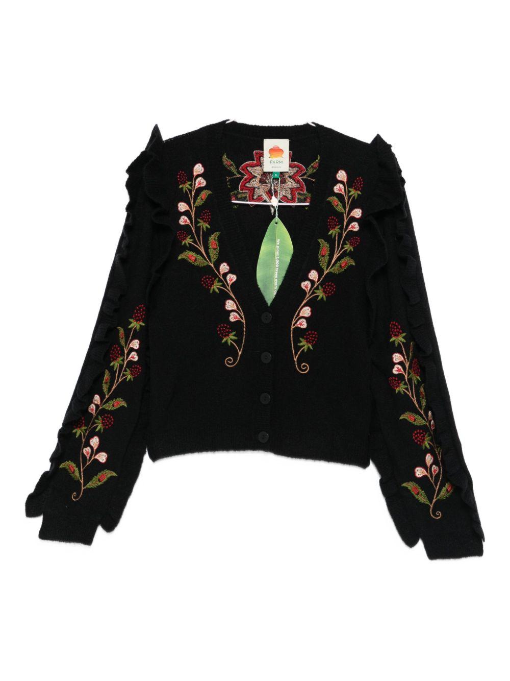 Berry Cardigan Ricamato 340201 25015 BERRY BLACK FARM RIO 