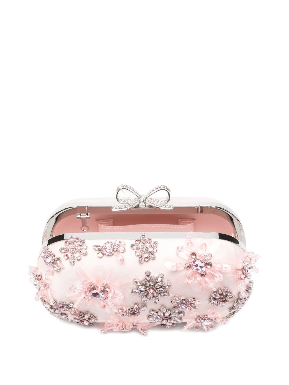 Clutch Satin Con Cristalli RS26304P PINK SELF-PORTRAIT 