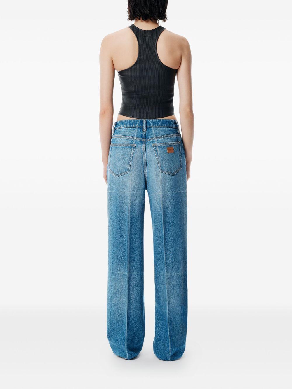Foldline Wide Straight-Leg Jean 4DC4254848 400C VINTAGE MARBLED BLUE ALEXANDER WANG 