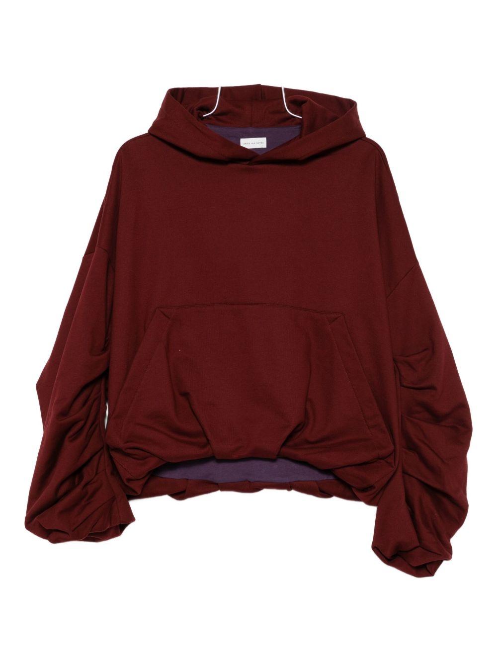 Draped Hoodie HANNETTBIS2611 374 RUBY DRIES VAN NOTEN 