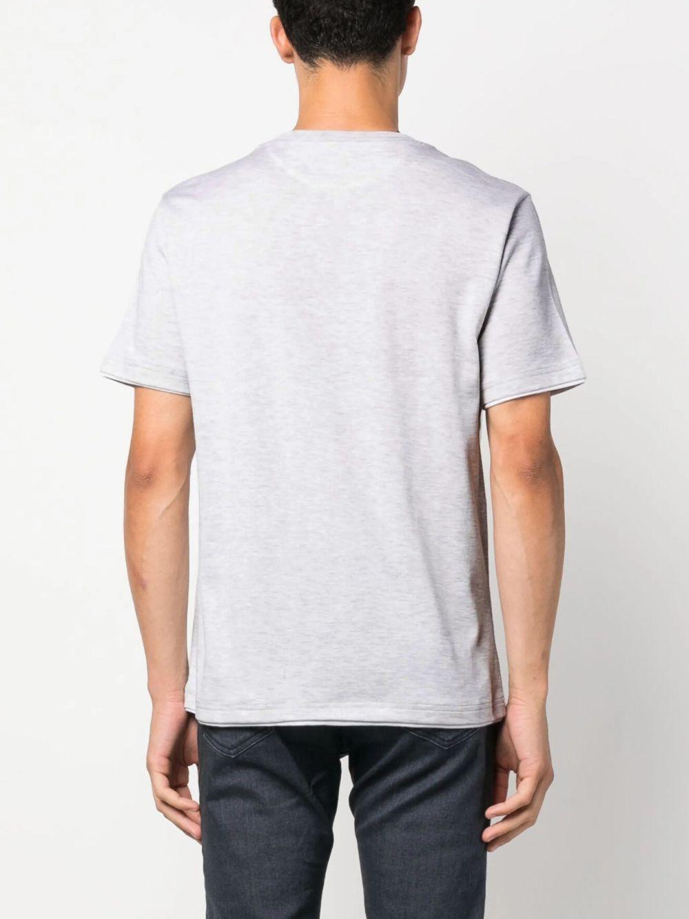 T-Shirt In Cotone X75TSHH04TES0H077 1301 GRIGIO BIANCO ELEVENTY 