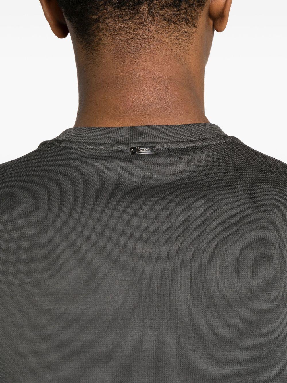 T-shirt in jersey knit effect JG000206U52059 9460 Grigio HERNO 