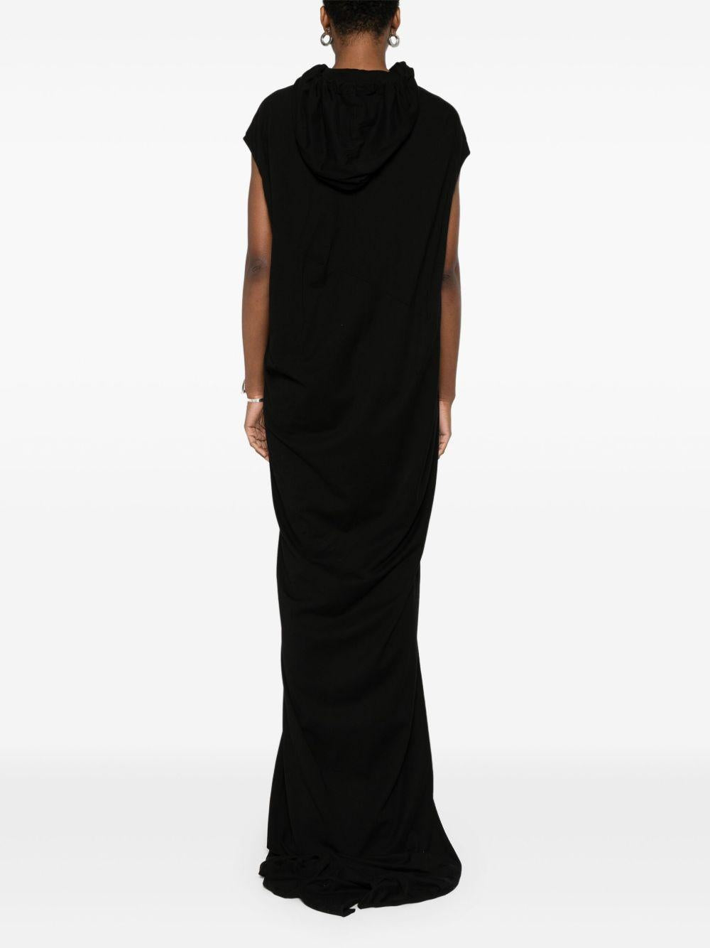Edfu T maxi dress DS01E3517RN 09 BLACK RICK OWENS DRKSHDW 