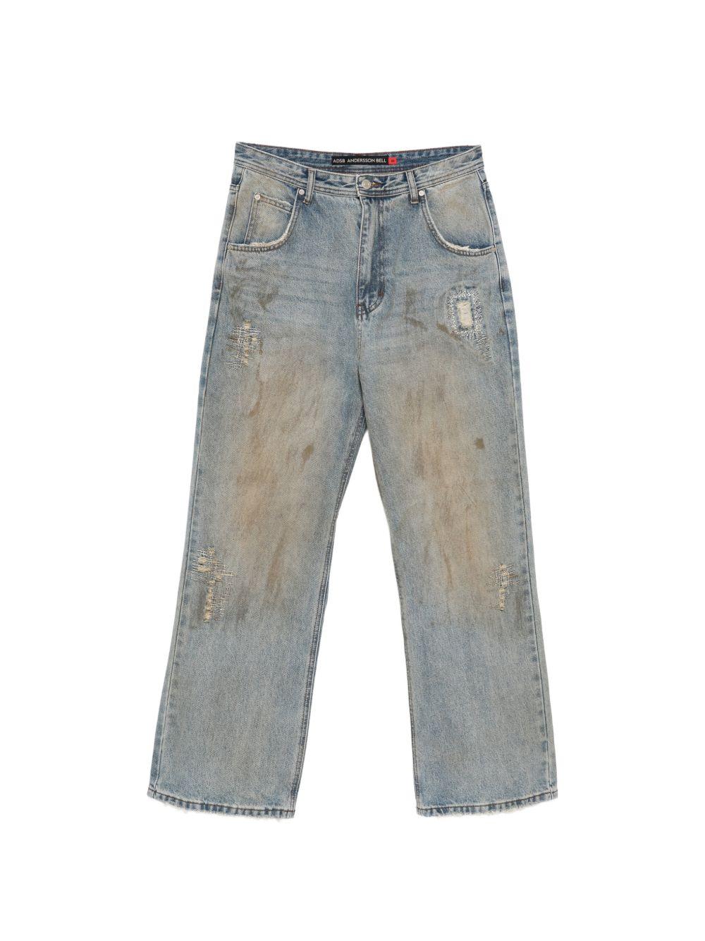 Unisex Destroyed Wide-Leg Jeans APA864U BLUE ANDERSSON BELL 