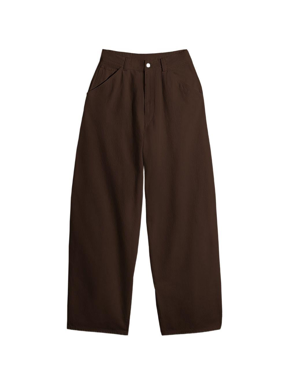 Large Pants in Dyed Broken Twill PA1224LD1067 BR423 CACAO LEMAIRE 