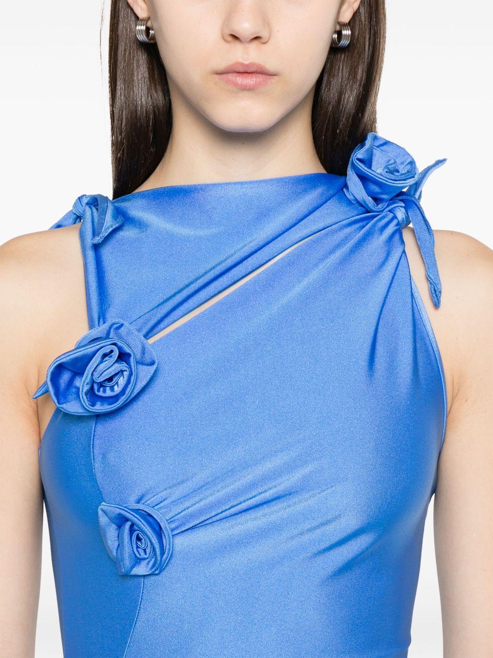 Asymmetric Flower Gown COPR44F5001 BLUE SAPPHIRE COPERNI 