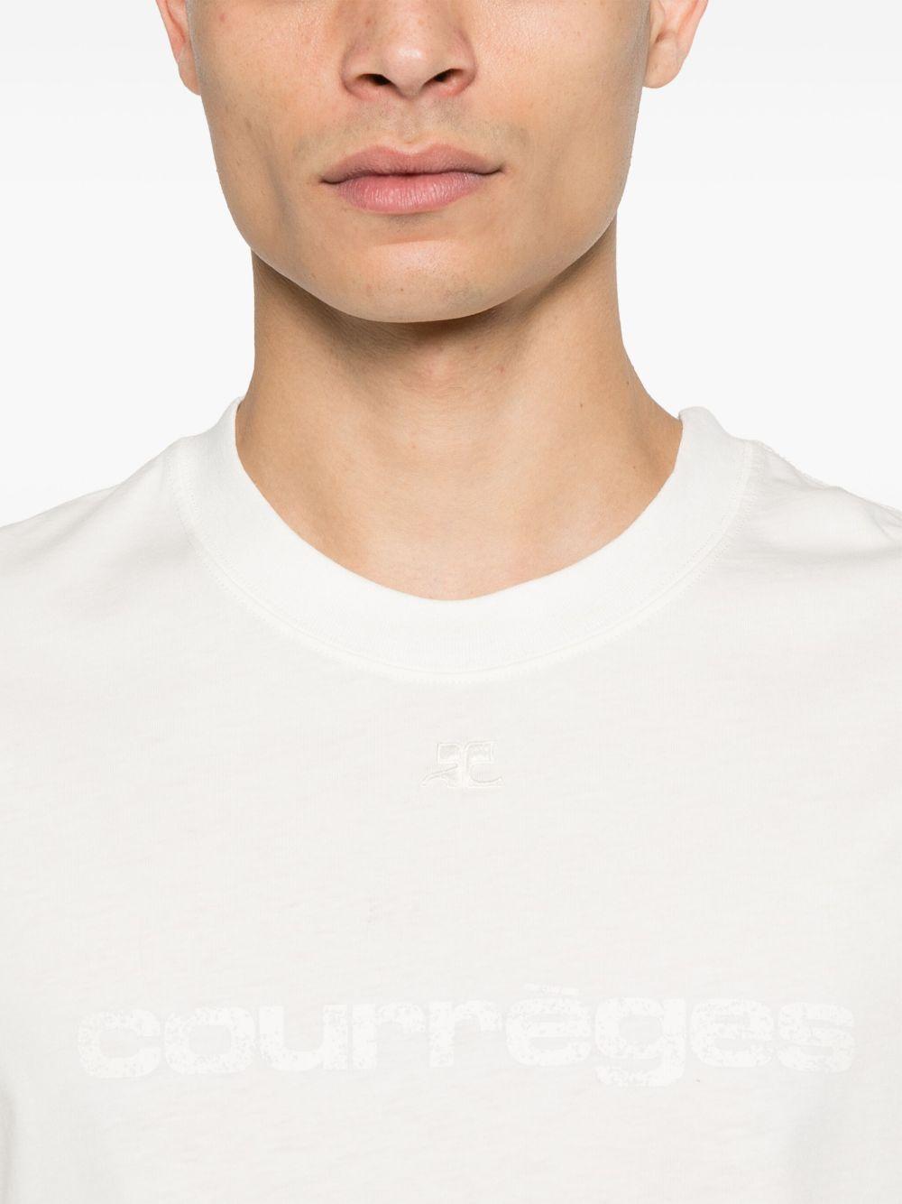 AC Printed T-Shirt 125JTS008JS0112 0001 HERITAGE WHITE COURREGES 